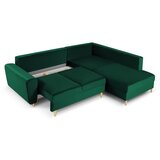 Cosmopolitan Design Zelena baršunasti sklopiva/s prostorom za odlaganje kutna garnitura (s desnim kutom/u obliku slova L) Kyoto – | shoptok.hr