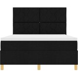  Postelja z vzmetnico z vzmetnico Črna 140 x 200 cm blago, (5000125990) | Shoptok.si