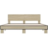  Okvir za krevet boja hrasta 200x200cm konstruirano drvo i metal | Eponuda.ba