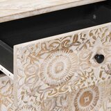  Posteljna omarica Bela 50 x 33 x 60 cm Masiven les manga, (5000210720) | Shoptok.si