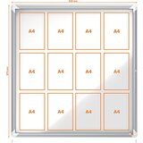  Tabla oglasna nobo zunanja magnetna s ključem 12xa4 924x970mm 1902581 NOBO TABLE Cene