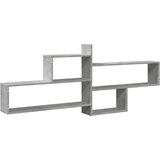  Zidna polica siva boja betona 167,5x18x68 cm konstruirano drvo | shoptok.hr