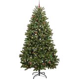 vidaXL Umestno božično drevo z LED lučmi Zelena 300 cm PVC in kovina | Shoptok.si