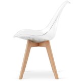 Mark prozirna stolica s prirodnim nogama | shoptok.hr