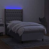  Box spring s madracem LED svjetlosivi 80x200 cm tkanina | shoptok.hr