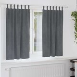  Zavjese za zamračivanje 2 kom. Svjetlosiva 140 x 175 cm Baršun | shoptok.hr