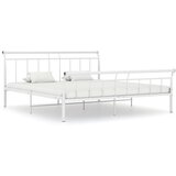  Posteljni okvir bel kovinski 160x200 cm | Shoptok.si
