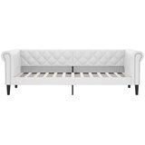  Dnevni krevet s madracem bijeli 90 x 200 cm od umjetne kože | shoptok.hr