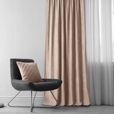  Curtain MILANA color powder pink style classic golden gold metal eyelets chenille 220x245 HOMEDE | shoptok.hr