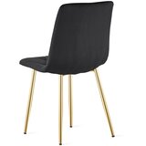 Libra stolica - crni baršun / zlatne noge x 2 | shoptok.hr