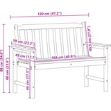 vidaXL vrtna klupa bijela 120 cm hdpe | shoptok.hr