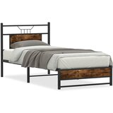 Maison Chic Posteljni okvir - Enojna postelja - Postelja za odrasle brez vzmetnice hrast 90x190 cm inženirski les-J7246, (21775814) | Shoptok.si