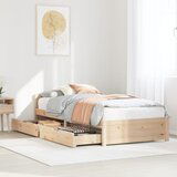 vidaXL Posteljni okvir brez vzmetnice 90x200 cm trdna borovina | Shoptok.si