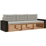  Set vanjskih sofa 3 pcs Prirodna i svjetlosiva Poliester | Eponuda.com