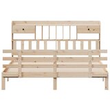vidaXL Krevet s regalom za knjige bez madraca 180x200 cm od borovine | shoptok.hr