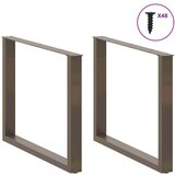 Noge za jedilno mizo U-oblika 3 kosa 100x(72-73) cm jeklo, (21828604) | Shoptok.si