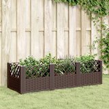 vidaXL Vrtna sadilica s klinovima smeđa 123 5x43 5x43 5 cm PP Cijene