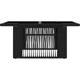  Stol za vrt Crna 100 x 55 x 37 cm PE Rattan i Staklo | Eponuda.com