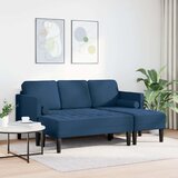  Set od 2 sofe s jastucima Plava tkanina | shoptok.hr