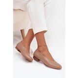 Boto Women's Ballet Flats Made of Eco Leather On Flat Sole Beige Olyssia | Shoptok.si