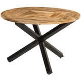 vidaXL Blagovaonski stol Ø 110 x 75 cm masivno grubo drvo manga