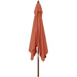  Vrtni suncobran s drvenim stupom terakota 300x300x273 cm | shoptok.hr