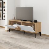 Marckeric Bijela/u prirodnoj boji TV komoda u dekoru hrasta 140x51 cm Vae – | shoptok.hr