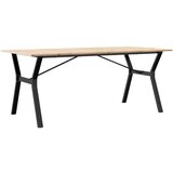 Maison Chic Jedilna miza - Kuhinjska miza - Jedilni stol Y okvir 180x90x75 cm trdna borovina lito železo, (21714865) Cene