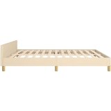  Posteljni okvir z vzglavjem krem 180x200 cm blago, (20904415) | Shoptok.si