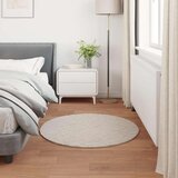 Faux Rabbit Fur Rug Olite Bež Ø 80 cm Poliester | shoptok.hr
