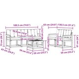  Set vanjskih sofa 6 kom. Prirodna i svijetlo siva | shoptok.hr