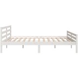  Posteljni okvir bel iz trdnega lesa 180x200 cm 6FT, (20647643) | Shoptok.si