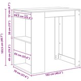  Stol za bar Crni hrast 102 x 70 x 103,5 cm Konstruirano drvo | shoptok.hr