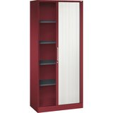 C+P Omara z rolojem ASISTO, višina 1980 mm, širina 800 mm, rubinasto rdeče/prometno bele barve | Shoptok.si