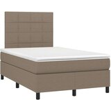  Krevet s oprugama i madracem smeđesivi 120 x 200 cm od tkanine | shoptok.hr