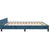  Posteljni okvir z vzglavjem temno moder 180x200 cm žamet, (20902680) | Shoptok.si
