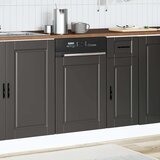 vidaXL Plošča za pomivalni stroj "Porto" črn 45x1,5x67 cm inž. les | Shoptok.si