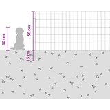  Ograda za vrt s kolčićima 48 pcs 115 x 50 cm Mesh Srebrna | Eponuda.com