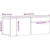 TV ormarići 2 kom boja hrasta 80x30x30 cm od konstruiranog drva | shoptok.hr