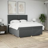  Krevet s oprugama i madracem tamnosivi 200 x 200 cm od tkanine | shoptok.hr
