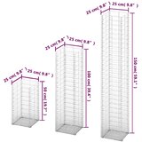  3-dijelni set gabiona od pocinčane žice | shoptok.hr