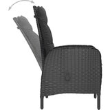  3-dijelni vrtni bistro set od poliratana i drva bagrema crni | shoptok.hr