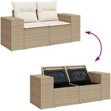 9-dijelni set vrtnih sofa s jastucima bež od poliratana | shoptok.hr