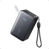 Anker Nano Powerbank 45W 10.000mAh črna, 1x USB-C izhod, 1x USB-A izhod USB-C integriran retraktabilni kabel | Shoptok.si