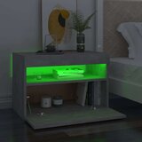 vidaXL Nočna omarica z LED lučkami 2 kosa betonsko siva 60x35x40 cm | Shoptok.si