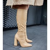 Gemre Beige high heel boots Abelino | Shoptok.si
