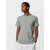 Koton Basic T-Shirt Textured Crew Neck Slim Fit Cotton Cene