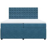  Krevet s oprugama i madracem tamnoplavi 200x200 cm baršunasti | shoptok.hr