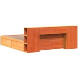 vidaXL Posteljni okvir brez vzmetnice vošč. rjav 180x200 cm borovina | Shoptok.si