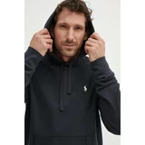 Polo Ralph Lauren Bombažen pulover moški, črna barva, s kapuco, 710916690